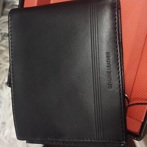 Perry Ellis Black Leather Portfolio
